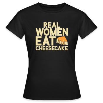 Cadeau de gâteau au fromage - T-shirt Femme - noir - Devant - AI Model Female 172 dark (172cm)