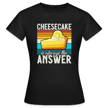 Cadeau de gâteau au fromage - T-shirt Femme - noir - Devant - AI Model Female 172 dark (172cm)