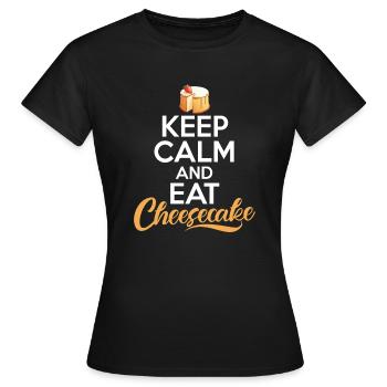 Cadeau de gâteau au fromage - T-shirt Femme - noir - Devant - AI Model Female 172 dark (172cm)