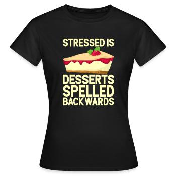 Cadeau de gâteau au fromage - T-shirt Femme - noir - Devant - AI Model Female 172 dark (172cm)