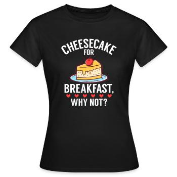 Cadeau de gâteau au fromage - T-shirt Femme - noir - Devant - AI Model Female 172 dark (172cm)