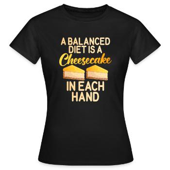 Cadeau de gâteau au fromage - T-shirt Femme - noir - Devant - AI Model Female 172 dark (172cm)