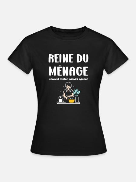 Humou ménage - T-shirt Femme - noir