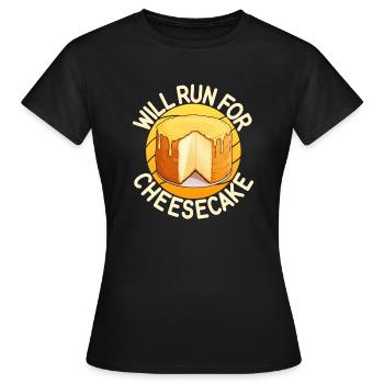 Cadeau de gâteau au fromage - T-shirt Femme - noir - Devant - AI Model Female 172 dark (172cm)