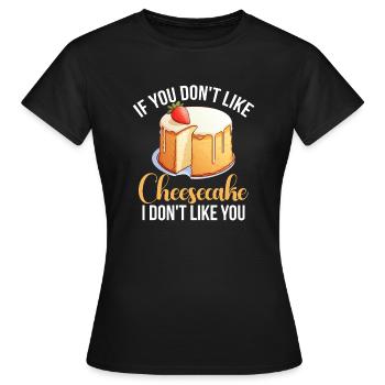 Cadeau de gâteau au fromage - T-shirt Femme - noir - Devant - AI Model Female 172 dark (172cm)