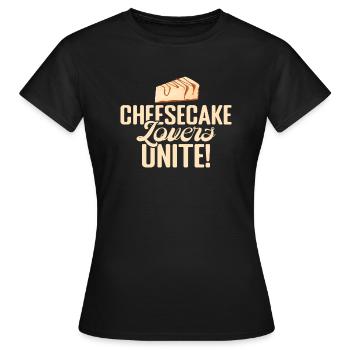 Cadeau de gâteau au fromage - T-shirt Femme - noir - Devant - AI Model Female 172 dark (172cm)
