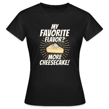 Cadeau de gâteau au fromage - T-shirt Femme - noir - Devant - AI Model Female 172 dark (172cm)