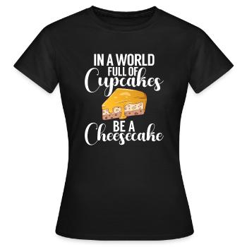 Cadeau de gâteau au fromage - T-shirt Femme - noir - Devant - AI Model Female 172 dark (172cm)