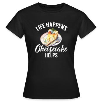Cadeau de gâteau au fromage - T-shirt Femme - noir - Devant - AI Model Female 172 dark (172cm)