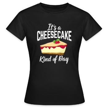 Cadeau de gâteau au fromage - T-shirt Femme - noir - Devant - AI Model Female 172 dark (172cm)