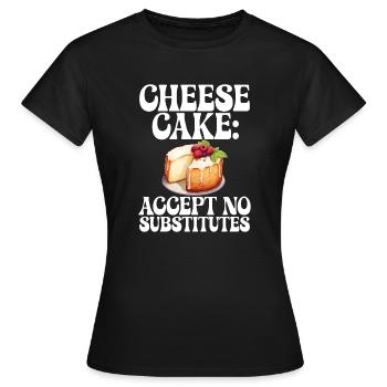 Cadeau de gâteau au fromage - T-shirt Femme - noir - Devant - AI Model Female 172 dark (172cm)