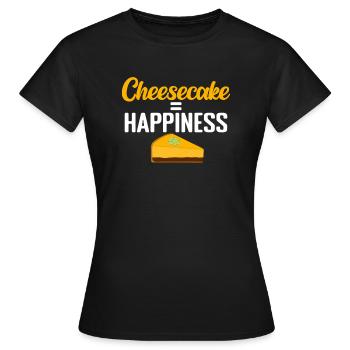 Cadeau de gâteau au fromage - T-shirt Femme - noir - Devant - AI Model Female 172 dark (172cm)