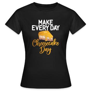 Cadeau de gâteau au fromage - T-shirt Femme - noir - Devant - AI Model Female 172 dark (172cm)
