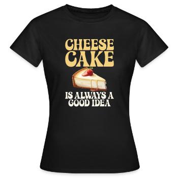 Cadeau de gâteau au fromage - T-shirt Femme - noir - Devant - AI Model Female 172 dark (172cm)