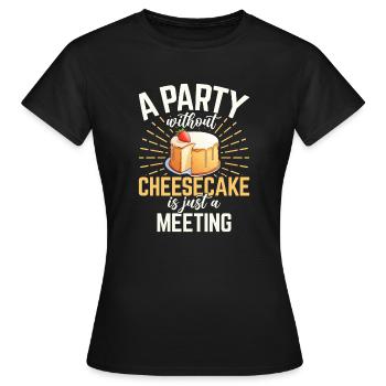 Cadeau de gâteau au fromage - T-shirt Femme - noir - Devant - AI Model Female 172 dark (172cm)