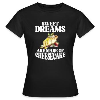 Cadeau de gâteau au fromage - T-shirt Femme - noir - Devant - AI Model Female 172 dark (172cm)