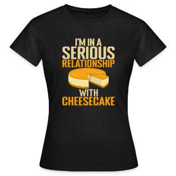 Cadeau de gâteau au fromage - T-shirt Femme - noir - Devant - AI Model Female 172 dark (172cm)