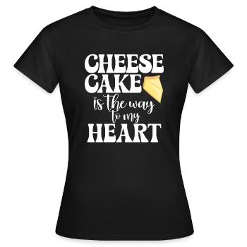 Cadeau de gâteau au fromage - T-shirt Femme - noir - Devant - AI Model Female 172 dark (172cm)