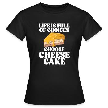 Cadeau de gâteau au fromage - T-shirt Femme - noir - Devant - AI Model Female 172 dark (172cm)