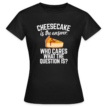Cadeau de gâteau au fromage - T-shirt Femme - noir - Devant - AI Model Female 172 dark (172cm)