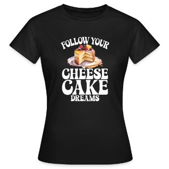 Cadeau de gâteau au fromage - T-shirt Femme - noir - Devant - AI Model Female 172 dark (172cm)