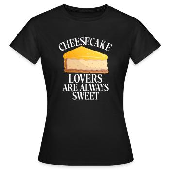 Cadeau de gâteau au fromage - T-shirt Femme - noir - Devant - AI Model Female 172 dark (172cm)