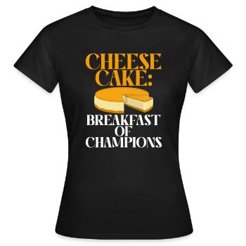 Cadeau de gâteau au fromage - T-shirt Femme - noir - Devant - AI Model Female 172 dark (172cm)