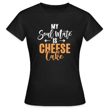 Cadeau de gâteau au fromage - T-shirt Femme - noir - Devant - AI Model Female 172 dark (172cm)