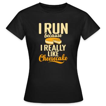 Cadeau de gâteau au fromage - T-shirt Femme - noir - Devant - AI Model Female 172 dark (172cm)