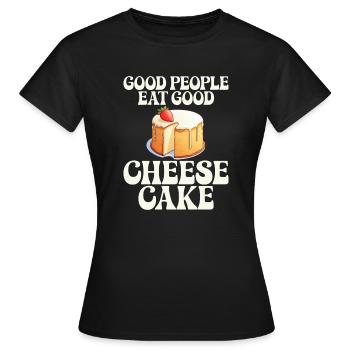 Cadeau de gâteau au fromage - T-shirt Femme - noir - Devant - AI Model Female 172 dark (172cm)