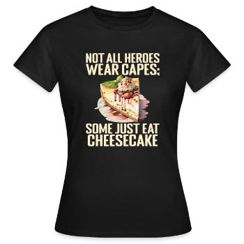Cadeau de gâteau au fromage - T-shirt Femme - noir - Devant - AI Model Female 172 dark (172cm)