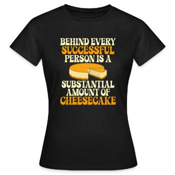 Cadeau de gâteau au fromage - T-shirt Femme - noir - Devant - AI Model Female 172 dark (172cm)