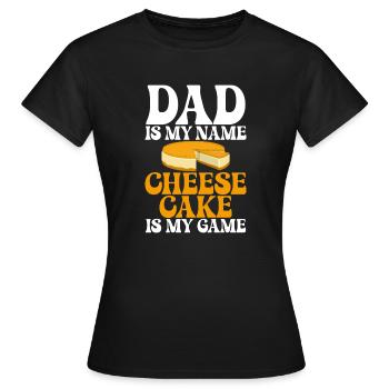Cadeau de gâteau au fromage - T-shirt Femme - noir - Devant - AI Model Female 172 dark (172cm)
