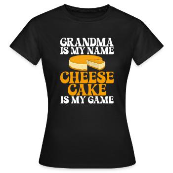 Cadeau de gâteau au fromage - T-shirt Femme - noir - Devant - AI Model Female 172 dark (172cm)