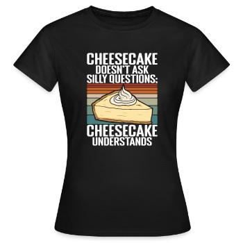 Cadeau de gâteau au fromage - T-shirt Femme - noir - Devant - AI Model Female 172 dark (172cm)