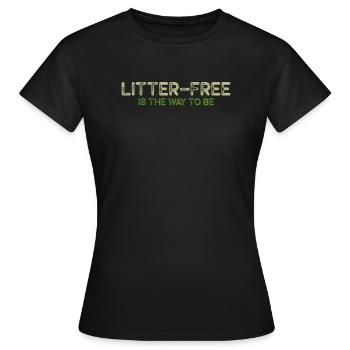 Kein Müll Anti-Littering-Tag der Erde - Frauen T-Shirt - Schwarz - Vorne - AI Model Female 172 dark (172cm)