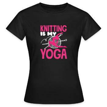 Lustiges Stricken Stricknadel Geschenk - Frauen T-Shirt - Schwarz - Vorne - AI Model Female 172 dark (172cm)