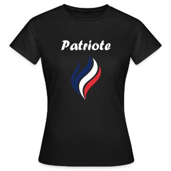 Patriotisches Frankreich-Emblem - Frauen T-Shirt - Schwarz - Vorne - AI Model Female 172 dark (172cm)