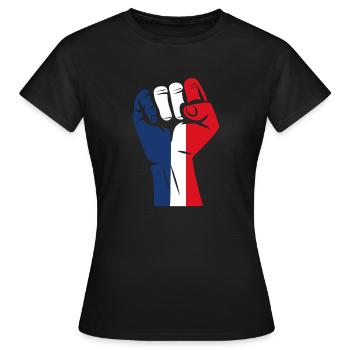 Patriotic France - Women's T-Shirt - black - Front - AI Model Female 172 dark (172cm)