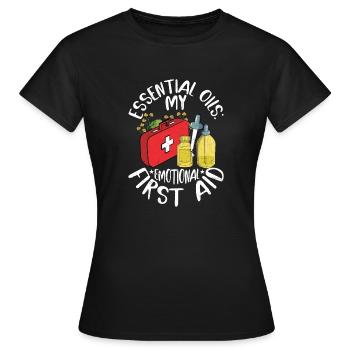 Huiles essentielles : Mes premiers soins émotionnels Natural Hea - T-shirt Femme - noir - Devant - AI Model Female 172 dark (172cm)
