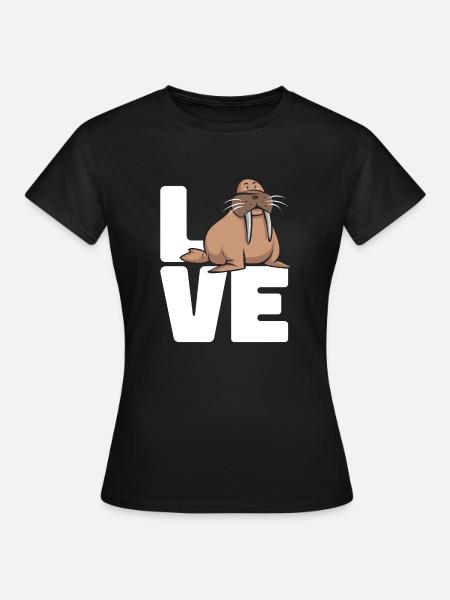 Walross - Frauen T-Shirt - Schwarz