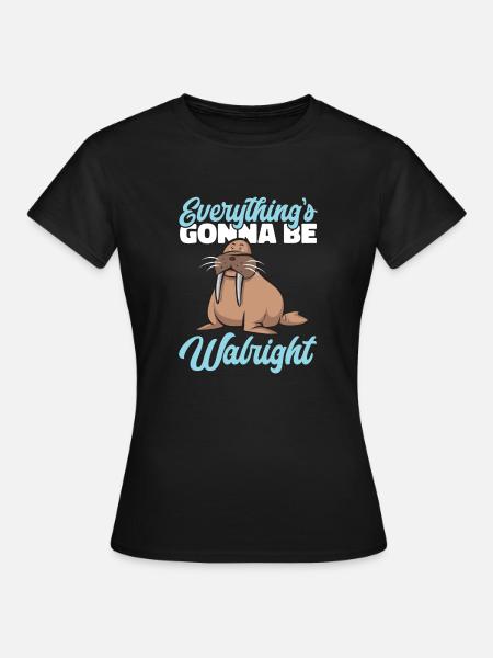 Walross - Frauen T-Shirt - Schwarz