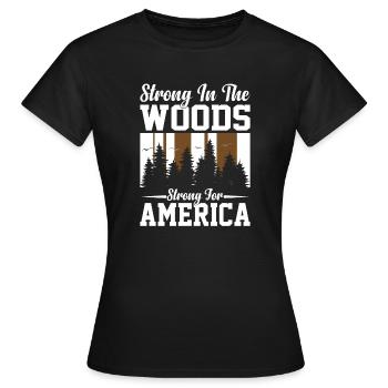 Wood Lover Wood Cutter Lumberjack Apparel - Frauen T-Shirt - Schwarz - Vorne - AI Model Female 172 dark (172cm)