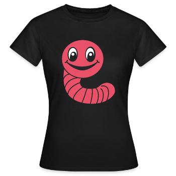 ver de terre - T-shirt Femme - noir - Devant - AI Model Female 172 dark (172cm)
