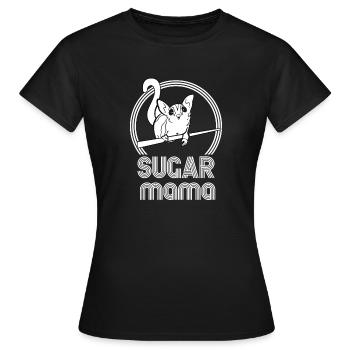 Sugar Mama Funny Sugar Glider Sugar Glider Moms - Women's T-Shirt - black - Front - AI Model Female 172 dark (172cm)