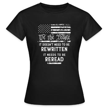 We the People the Constitution of the USA Needs - Women's T-Shirt - black - Front - AI Model Female 172 dark (172cm)