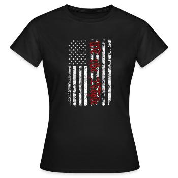 We the People - Founding Fathers Constitution - Women's T-Shirt - black - Front - AI Model Female 172 dark (172cm)