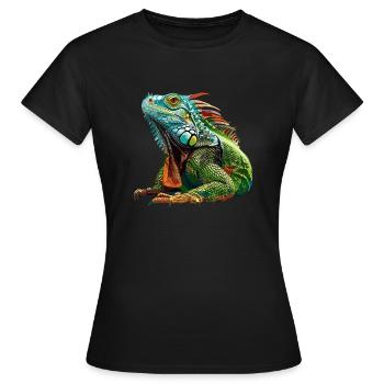 Iguane - T-shirt Femme - noir - Devant - AI Model Female 172 dark (172cm)