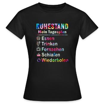 Pension de retraité Drôle de retraite Retraité Hommes - T-shirt Femme - noir - Devant - AI Model Female 172 dark (172cm)