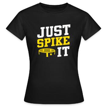 Just Spike It Roundnet Enthousiaste - T-shirt Femme - noir - Devant - AI Model Female 172 dark (172cm)